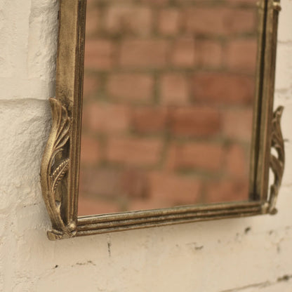 Victorian Arched Wall Mirror (Gold Finish)