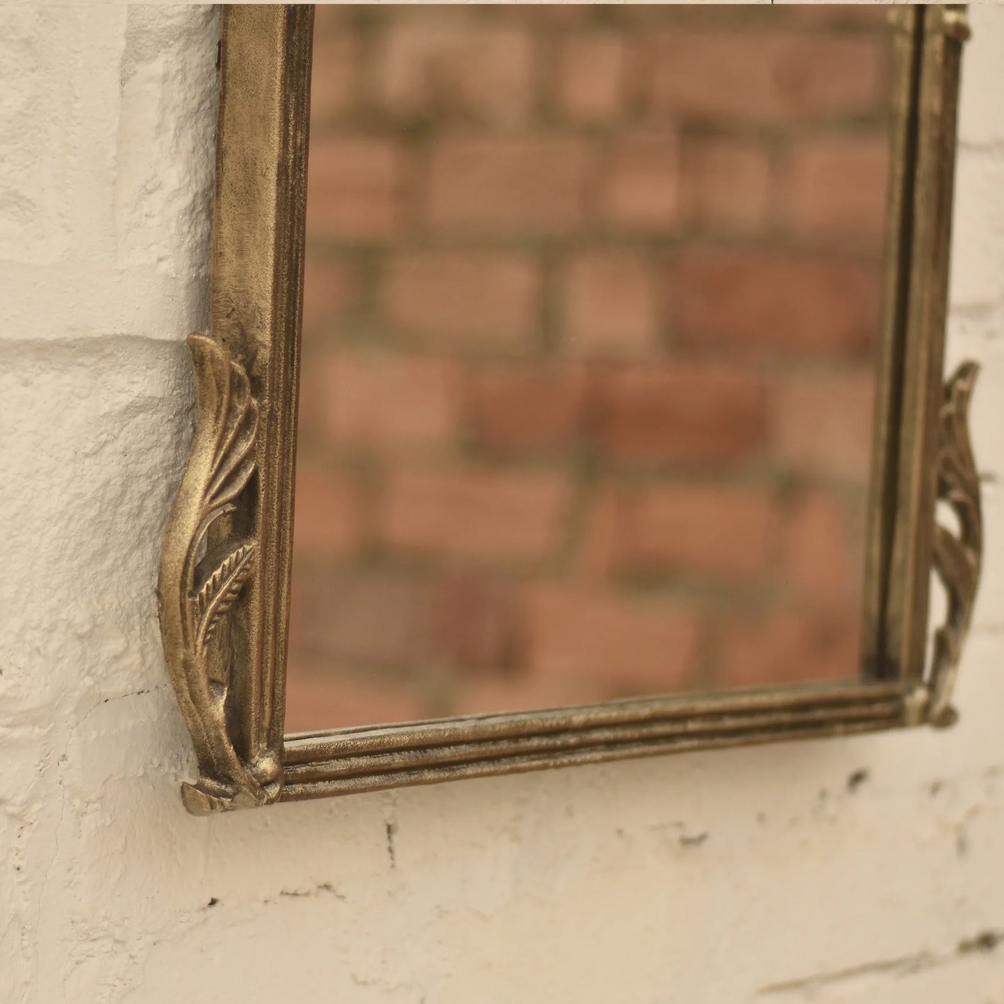 Victorian Arched Wall Mirror (Vintage Brass)