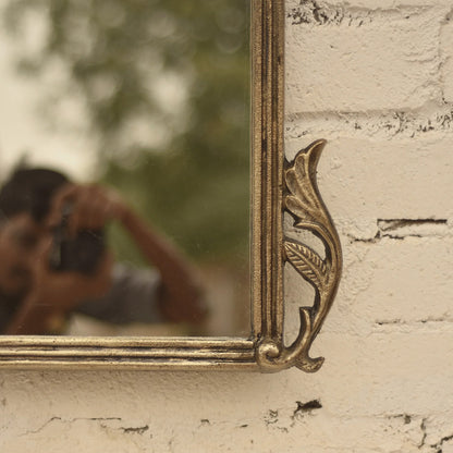 Victorian Arched Wall Mirror (Vintage Brass)